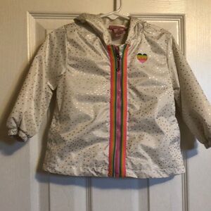 Juicy Couture Pink and White Raincoat Lightweight Design